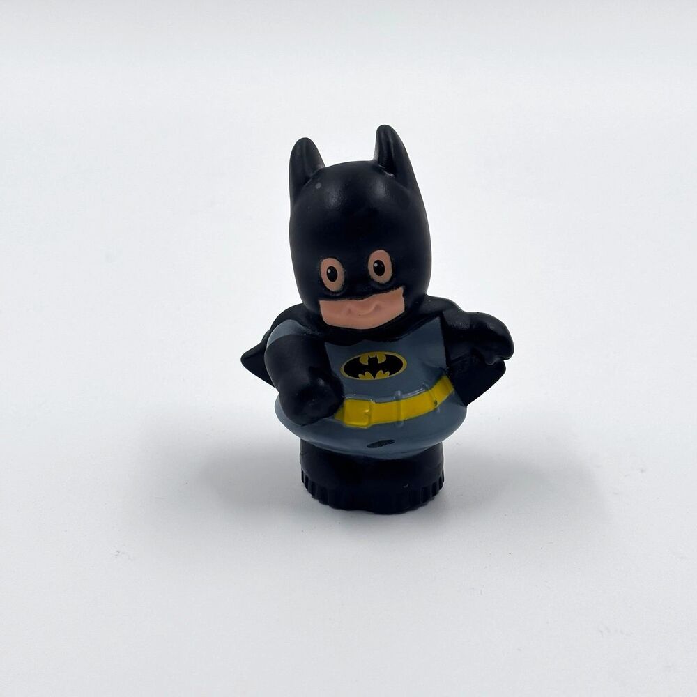 Fisher-Price Little People Batman Figure Grey Suit Yellow Belt DC Super Friends